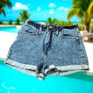 Wild Fable jean shorts blue medium wash denim size 2 cotton elastane stretch